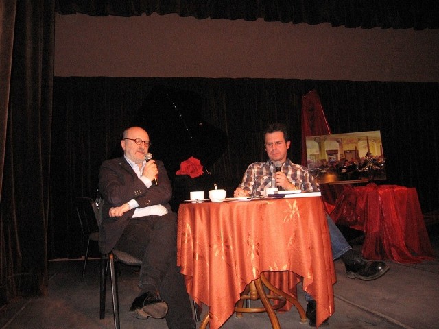 Ze Zbigniewem Kruszynskim( z lewej) rozmawiał Marcin Kępa