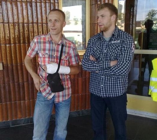Jacek Kuranty (z lewej) i Jakub Kwieciński długo jeszcze nie zagrają w tarnobrzeskiej drużynie.