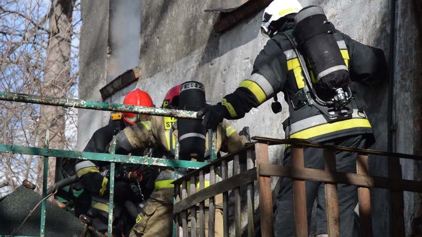 Pożar przy Al. Armii Krajowej w Malborku 26.03.2019