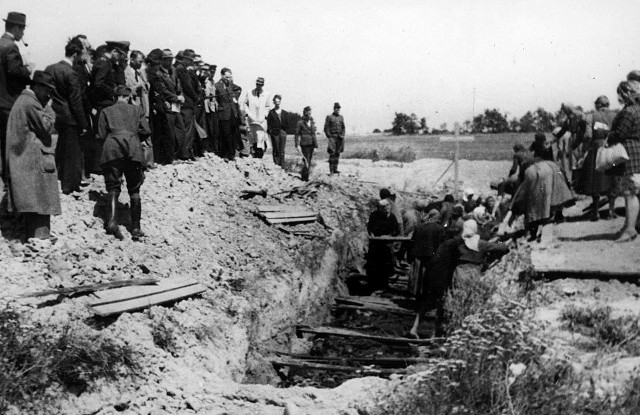 Ekshumacja ofiar zamordowanych w obozie w Łambinowicach na Opolszczyźnie