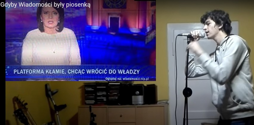 Paweł Kieler wyśpiewał paski Wiadomości