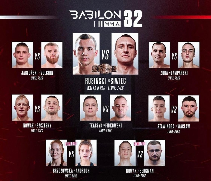 Sporty Walki. 11 listopada gala Babilon MMA 32 w Radomiu. W walce wieczoru zobaczymy reprezentanta gospodarzy, Łukasza Siwca