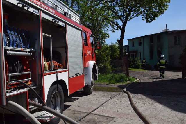 Pożar posesji na ulicy 1 Maja w Szczecinku