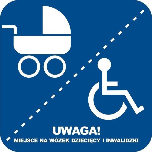 Tak zostaną oznaczone miejsca na wózki dziecięce i dla inwalidów