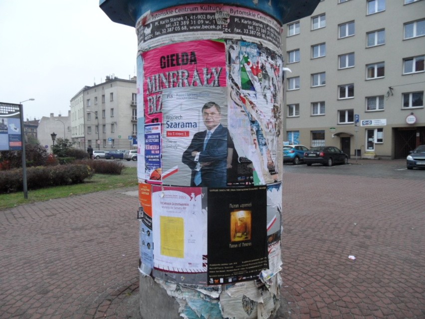 Bytom: Wybory parlamentarne 2015 - kampania plakatowa