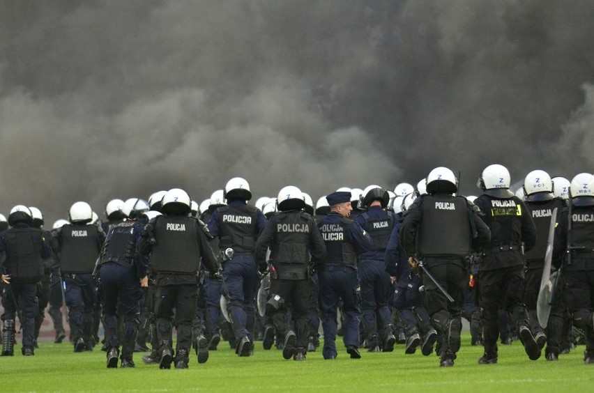 Zadyma na meczu Lech Poznań - Legia Warszawa