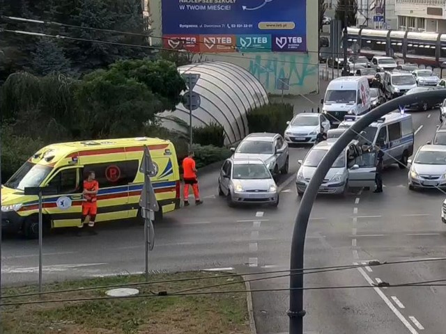 Zasłabnięcie kierowcy na rondzie Jagiellonów