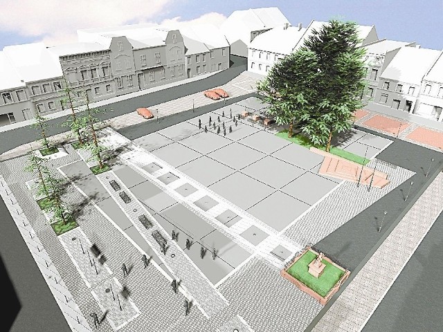 Tak wyglądać będzie centrum miasta w sierpniu 2010 roku. (fot. archiwum UM w Leśnicy)