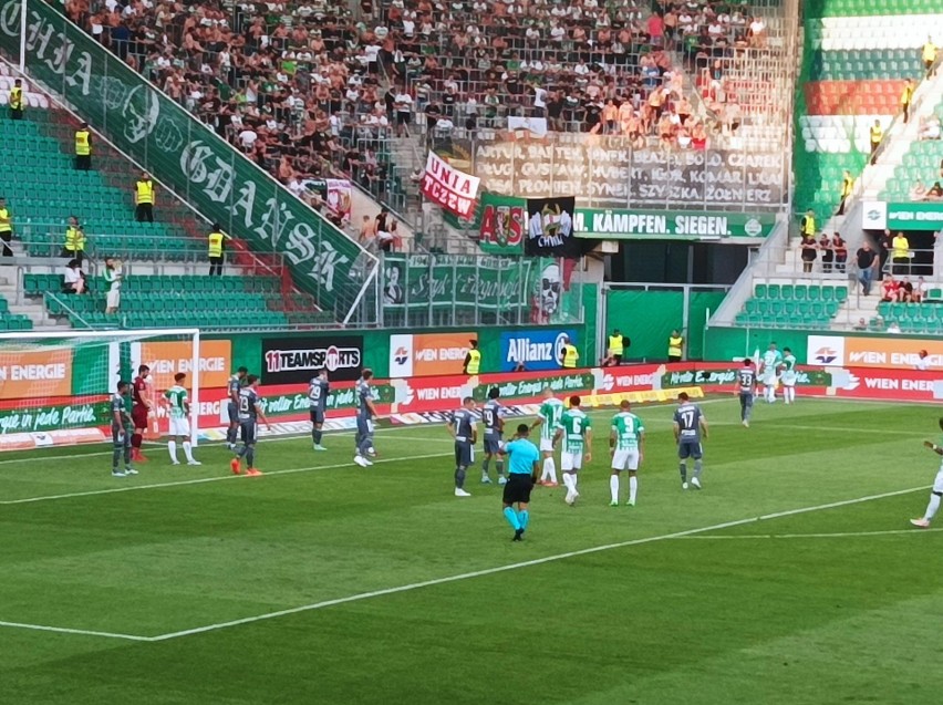 Rapid Wiedeń - Lechia Gdańsk 21.07.2022 r. Lechia wywozi cenny remis z Wiednia! Kwestia awansu rozstrzygnie się w Gdańsku