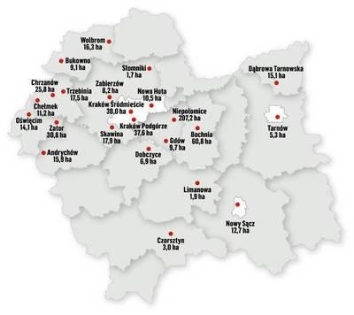 Krakowska specjalna strefa ekonomiczna to 25 podstref w 23 gminach, dwie są na Podkarpaciu RYS. WIKTOR ŁĘŻNIAK