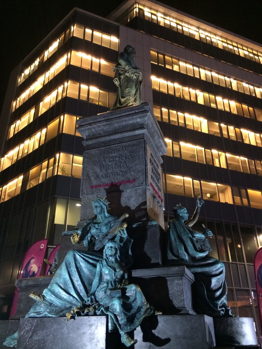 Pomnik Adama Mickiewicza na katowickim rynku