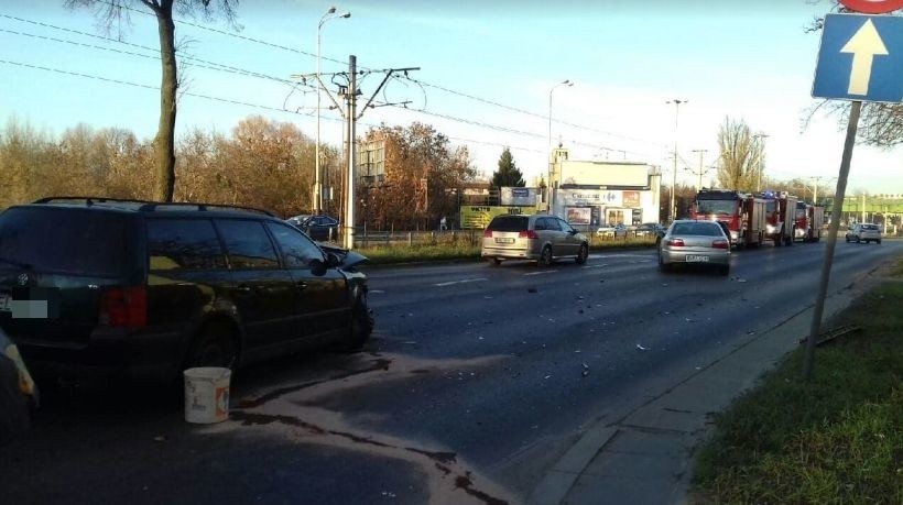 Wypadek na ul. Pabianickiej w Łodzi