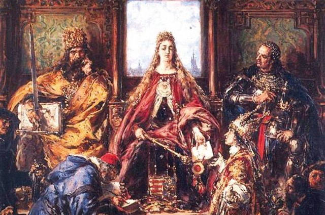 Jan Matejko, Założenie Szkoły Głównej przez królową Jadwigę