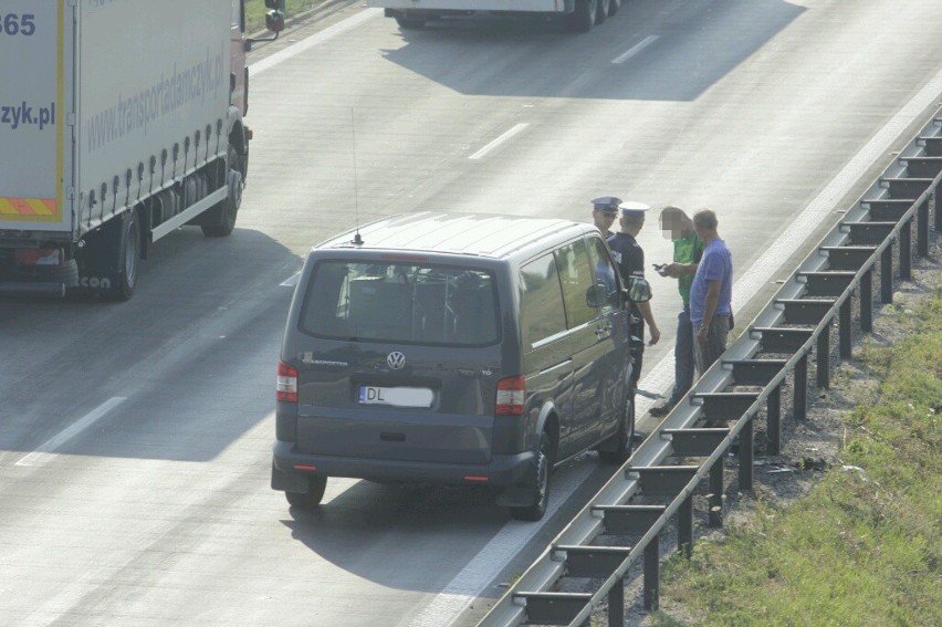 Wypadek na autostradzie A4. Utrudnienia pod Kostomłotami (ZDJĘCIA)