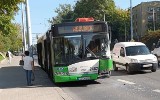 Kolizja na Drodze Męczenników Majdanka w Lublinie. Autobus miejski zderzył się z autem dostawczym