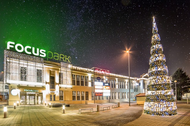 Najpiękniej oświetloną na święta galerią handlową w woj. lubuskim został Focus Mall w Zielonej Górze