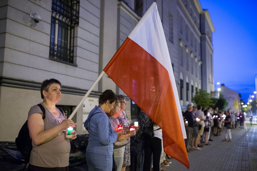 Protest pod sądem w Tarnowie