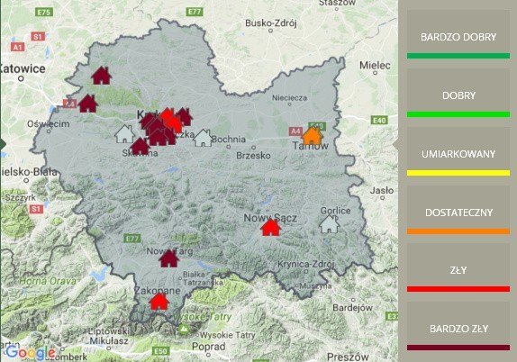 Ogromny smog nad Krakowem - 1200% normy [DANE GODZ. 22]