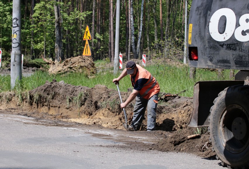 Ulica Południowa remontowana jest od 8 maja. Robotnicy...