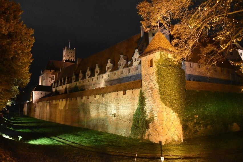 Zamek w Malborku nocą