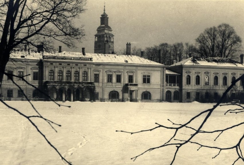 Pałac Hasburgów zimą, okres międzywojenny