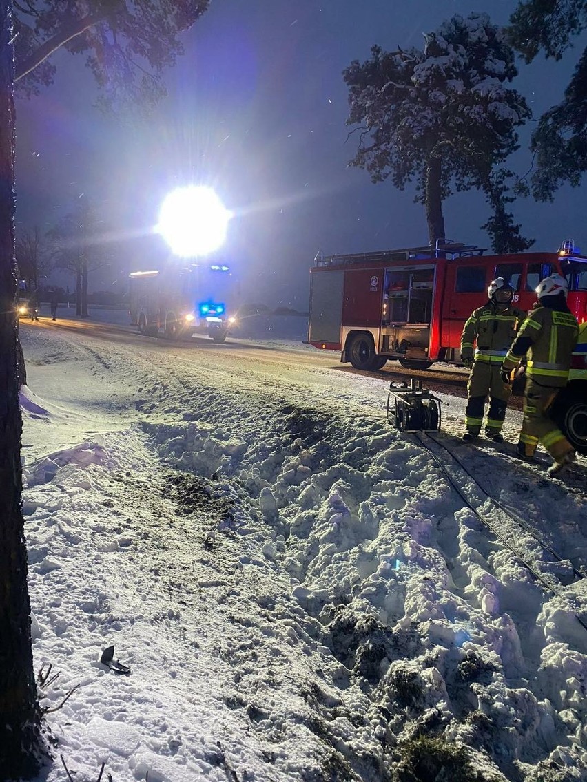 Śmiertelny wypadek na drodze krajowej nr 63 w powiecie kolneńskim
