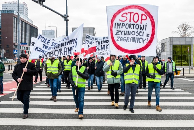 Protest rolników w Warszawie 6 lutego 2019