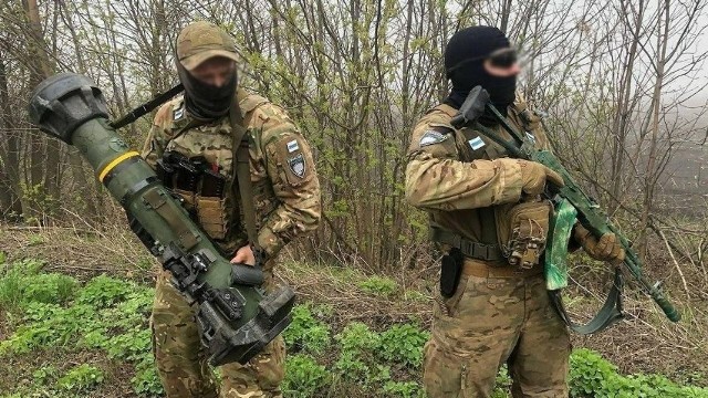 Członkowie „Legionu Wolności Rosji" walczący po ukraińskiej stronie