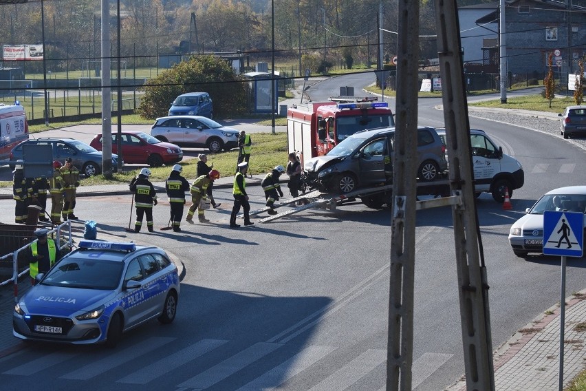 Wypadek na skrzyżowaniu ulic Sportowej i Racławickiej w...