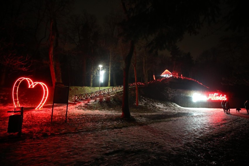 Bytom Park im. F. Kachla - Góra Miłości w walentynkowej...