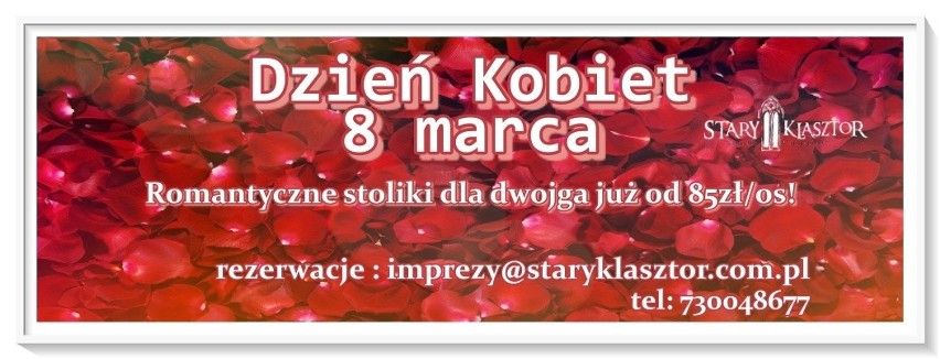 Dzień Kobiet w Starym Klasztorze! Koncert Mizia & Mizia Tribute to Nalepa i wyjątkowe menu restauracyjne. KONKURS