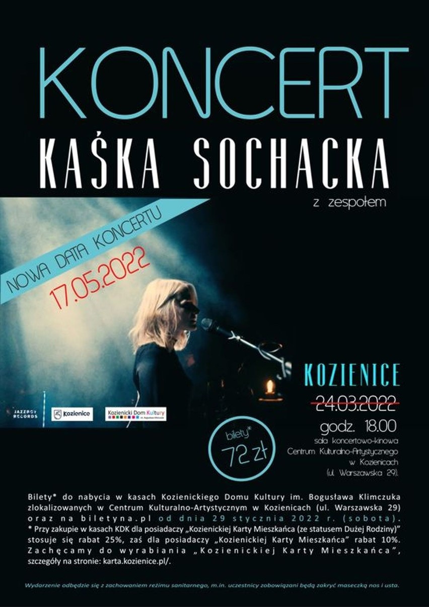 Znana wokalistka Kaśka Sochacka z zespołem wystąpi w Kozienicach już 17 maja. Posłuchajcie jak śpiewa