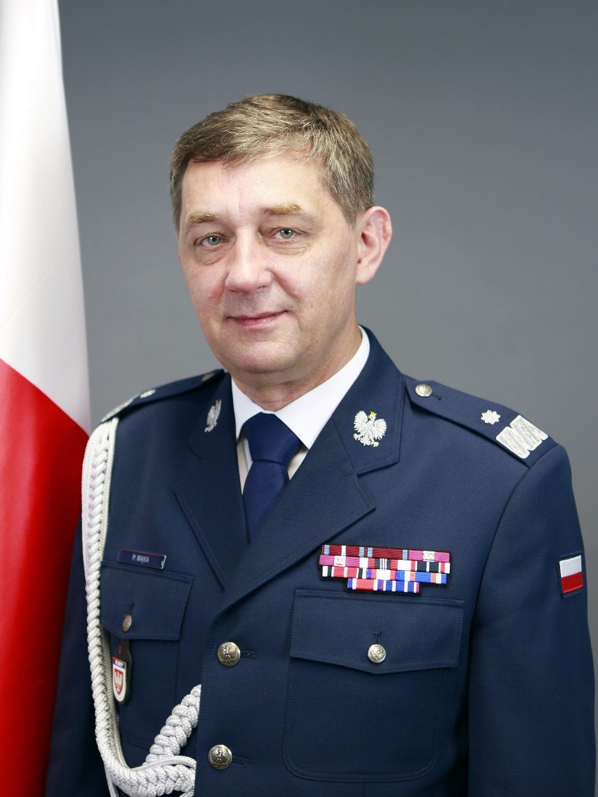 Piotr Mąka, komendant wojewódzki policji w Poznaniu, jest...