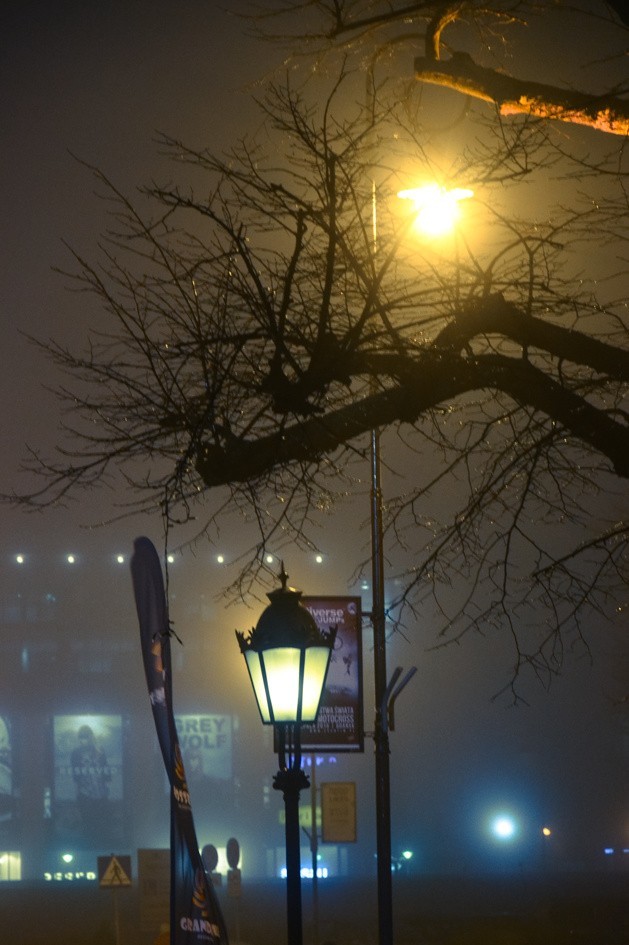 Tajemniczy Gdańsk. Zobaczcie nocne zdjęcia Gdańska spowitego mgłą