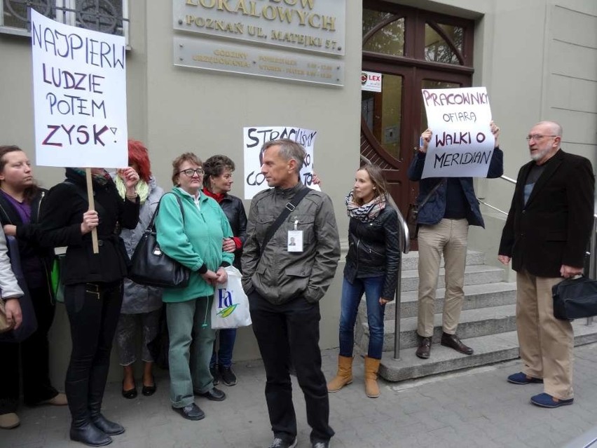 Protest pracowników restauracji Meridian