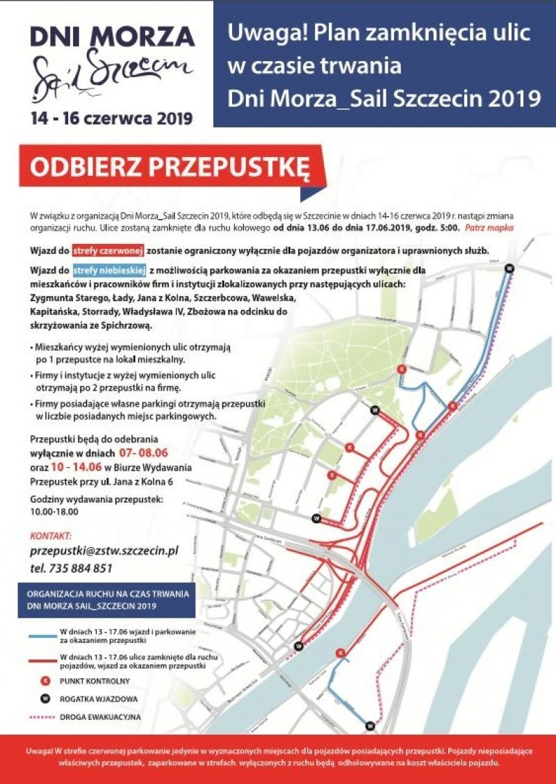 Dni Morza 2019 w Szczecinie. Pierwsze zmiany w organizacji ruchu, część ulic będzie nieprzejezdna