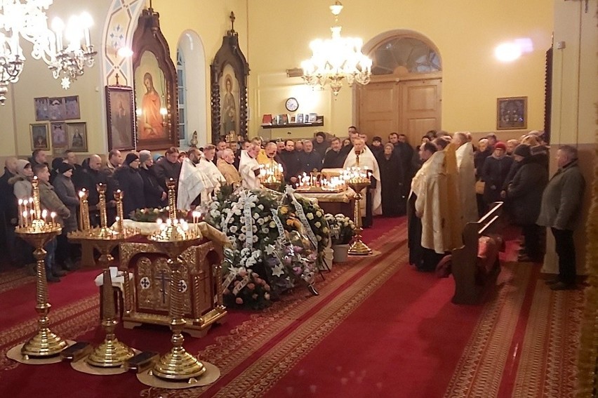 Dubiny. Pogrzeb ks. Pantelejmona Patejczuka z parafii prawosławnej Zaśnięcia Najświętszej Marii Panny