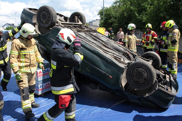 Strażacy analizowali każdy wypadek, zaprezentowany podczas Rescue Days 2018 w Skaryszewie.