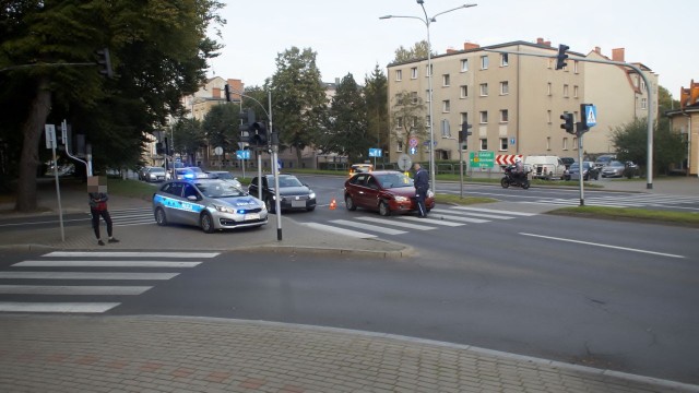 Kolizja na ulicy Zamkowej w Słupsku.