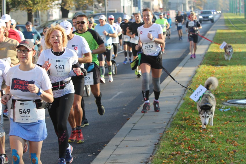 Zdjęcia z maratonu w Poznaniu 2018 - biegacze na pierwszym...