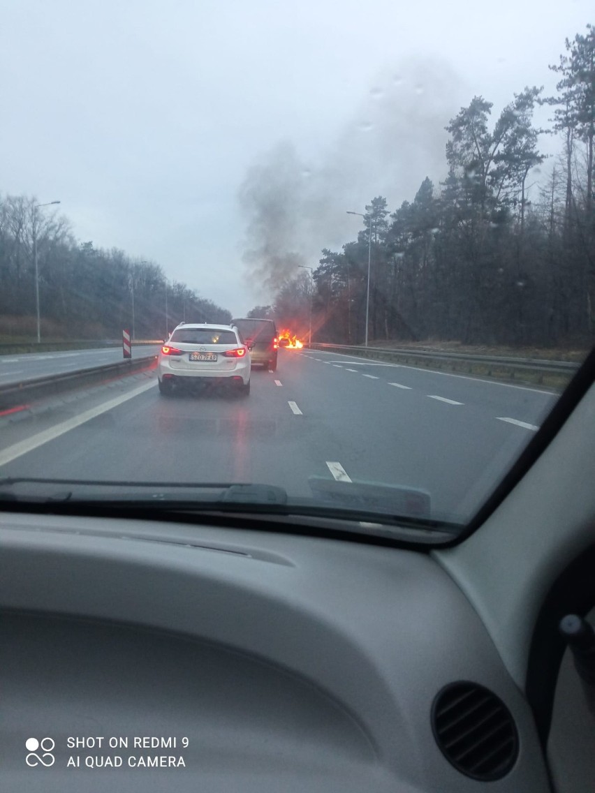 Pożar samochodu na DK88