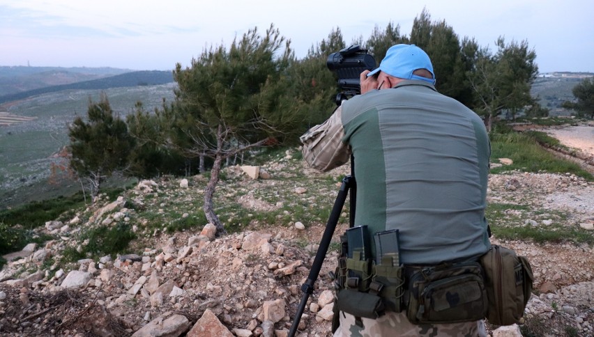 Błękitny patrol z 12 Brygady Zmechanizowanej kontroluje przestrzeganie pokoju na granicy Libanu z Izraelem