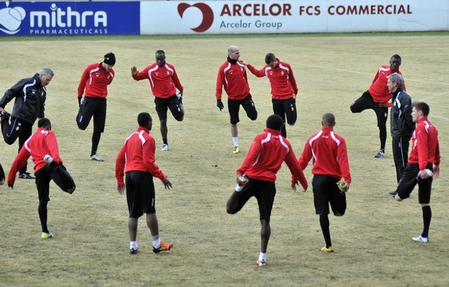 Zawodnicy Standardu trenowali przed meczem z Wisłą