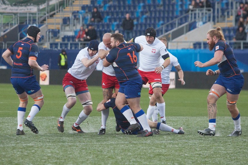 Rugby. Holendrzy nie mieli litości. Wysoka porażka Polaków na Arenie Lublin (ZDJĘCIA)