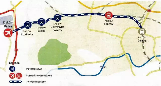 W ramach modernizacji linii kolejowej na lotnisko powstaną trzy nowe przystanki, dwa zostaną przebudowane