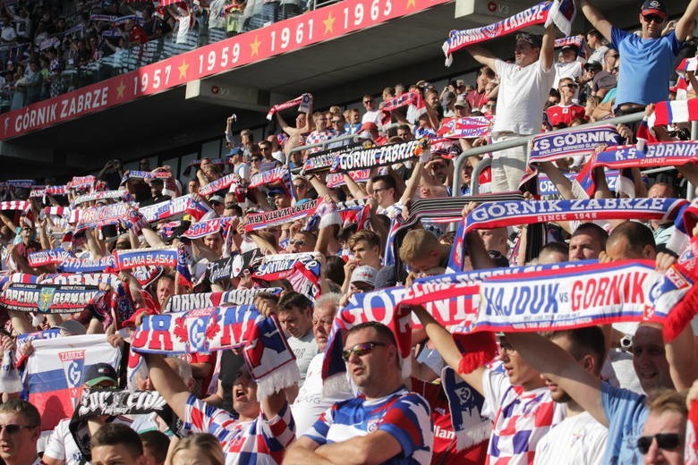 26.07.2019. Kibice na meczu Górnik Zabrze - Zagłębie Lubin....