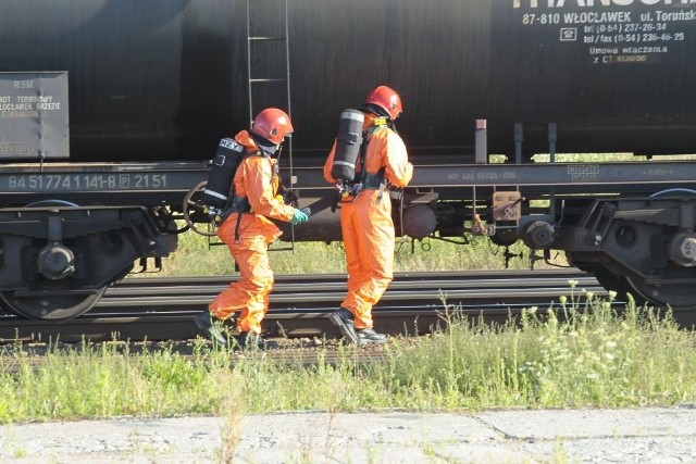 Akcja strażaków na stacji PKP Krzewie