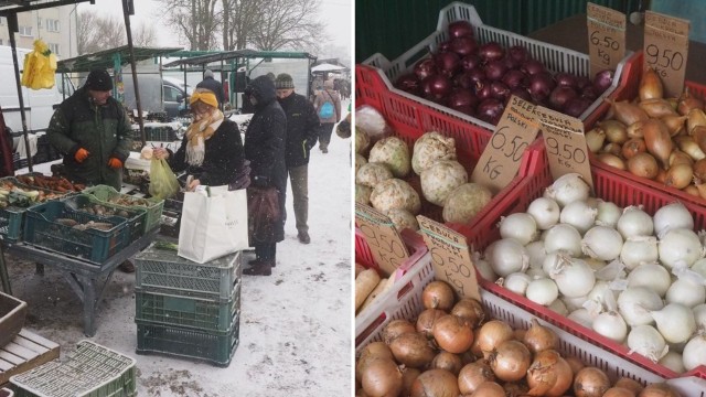 Mało straganów i kupujących, za to sporo śniegu - tak najkrócej można podsumować wtorek na miejskim targowisku w Koszalinie.Zobaczcie, co można było znaleźć na stoiskach >>>