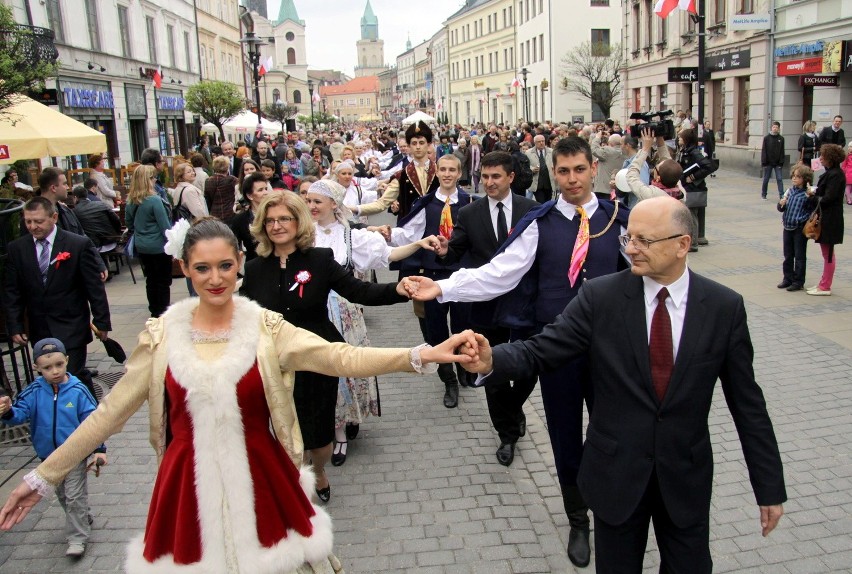 Lublin: Zatańczyliśmy poloneza z okazji Święta 3 Maja