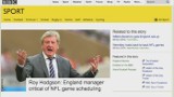 Mecz futbolu amerykańskiego na Wembley niepokoi Hodgsona (WIDEO)